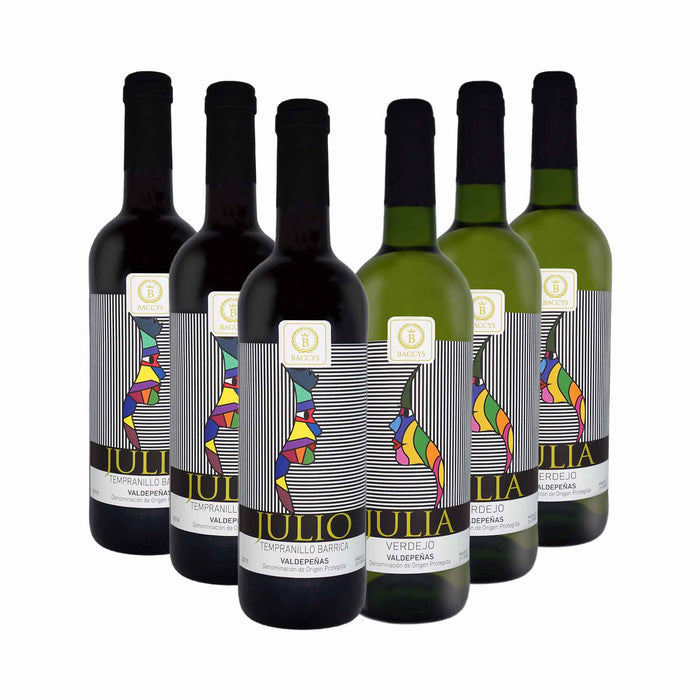 BACCYS Spanischer Wein - DUO SET - 3x JULIA & 3x JULIO (6 x 0.75L)