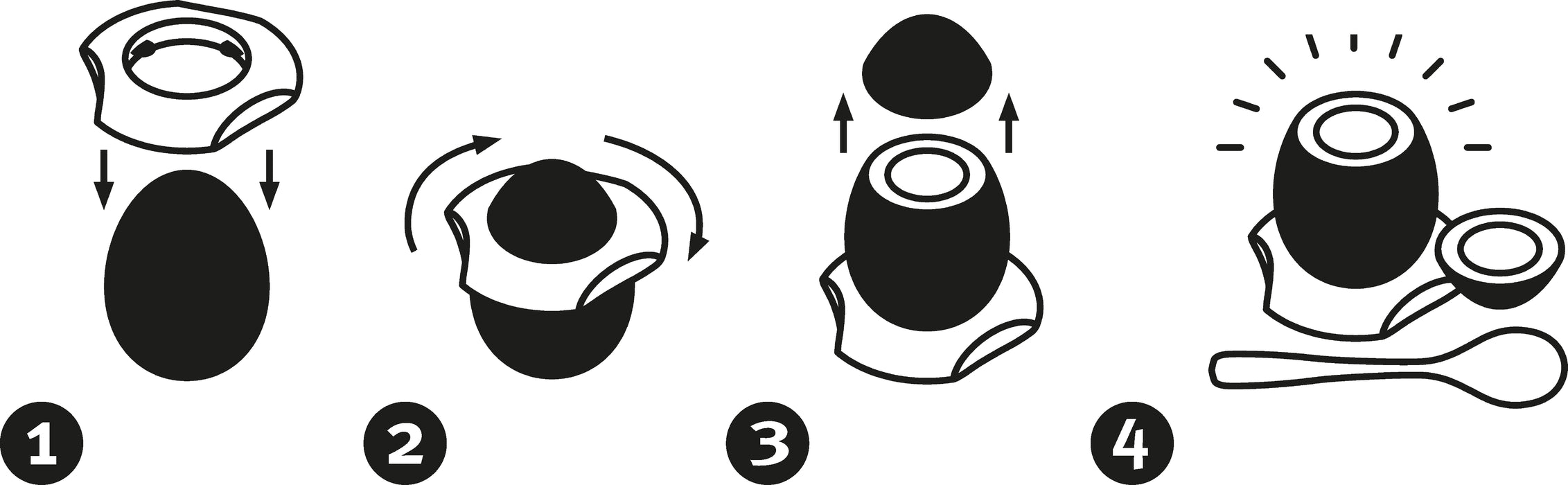 BRAINSTREAM Eierschneider & Serviettenring CREGG