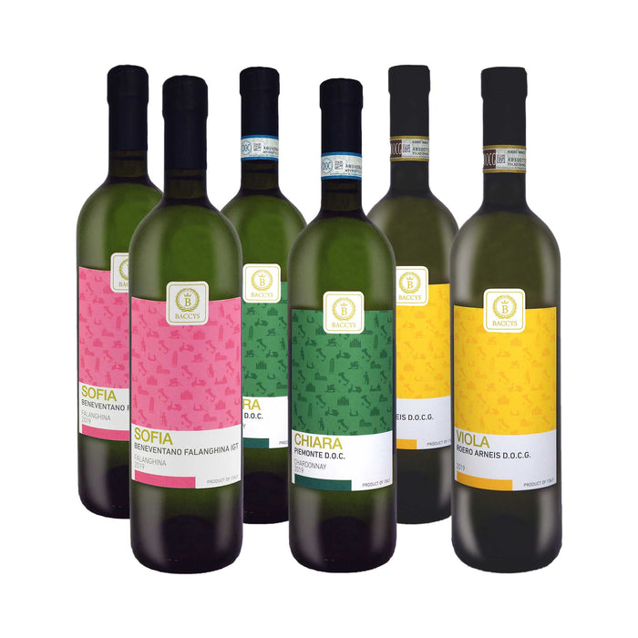 BACCYS Italienische Weissweine - SET - je 2x SOFIA 2x Chiara 2x Viola