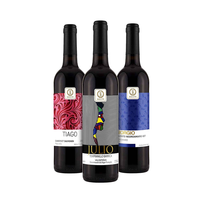 BACCYS Probierpaket Rotweine trocken - 3 x 0.75L