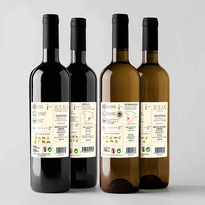 BACCYS Probierpaket Spanische Weine trocken - 4 x 0.75L