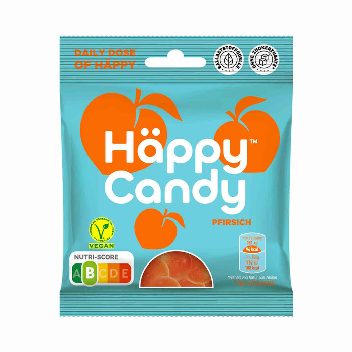HÄPPY CANDY Pfirsich vegane Fruchtgummis