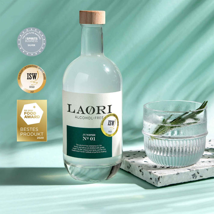 LAORI Juniper No 1, alkoholfreie Alternative zu Gin (0,5l)