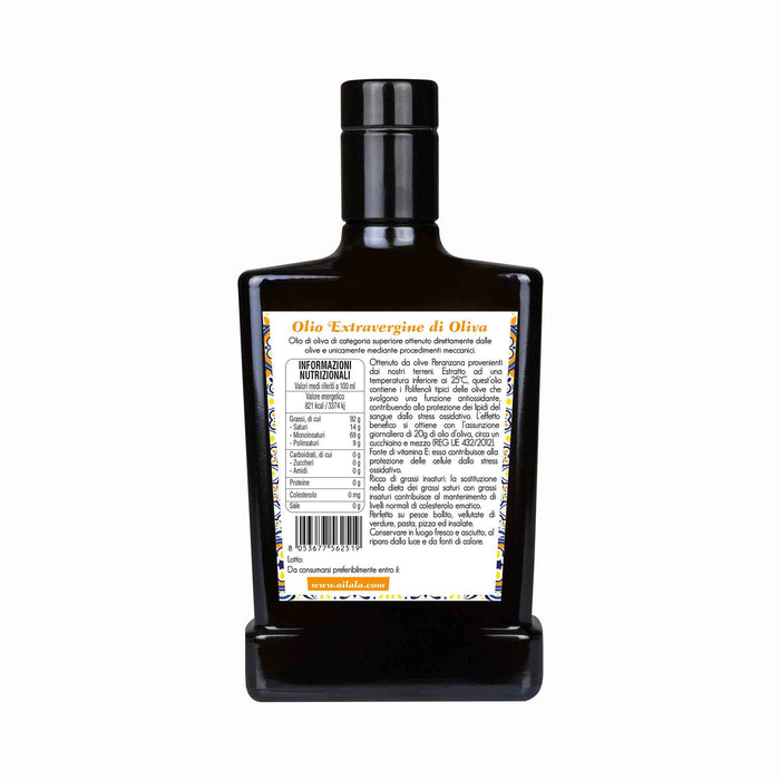 OILALÀ natives BIO-Olivenöl extra reinsortig Peranzana aus Apulien, 250ml