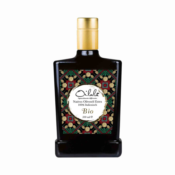 OILALÀ natives Bio-Olivenöl extra, reinsortig Coratina aus Apulien, 500 ml