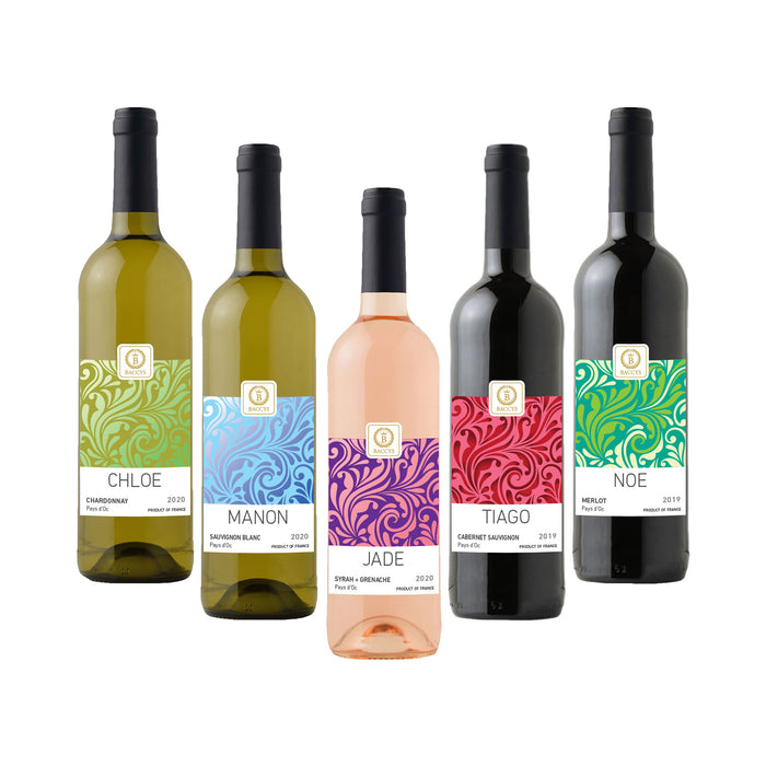 BACCYS Probierpaket Französische Weine trocken - 5 x 0.75L