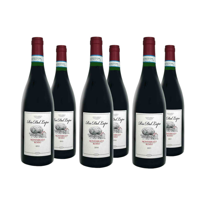 RIO DEL LUPO - Monferrato Rosso - Jahrgangspaket - 6 x 0.75L