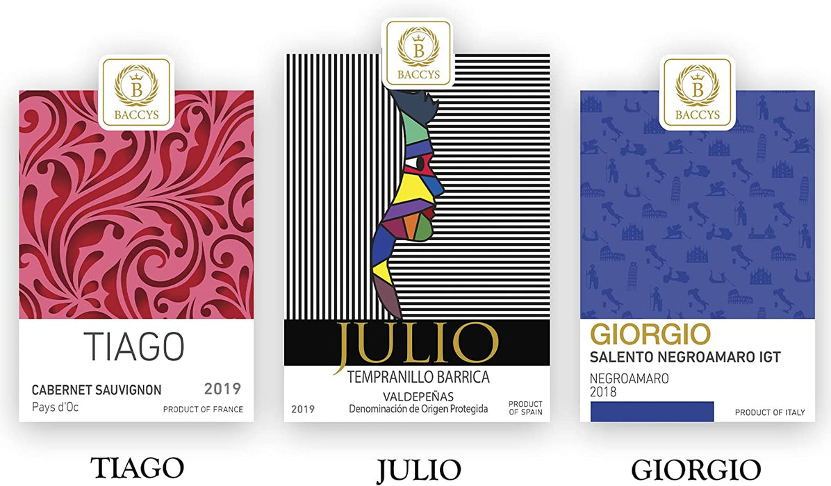 BACCYS Probierpaket Rotweine trocken - 3 x 0.75L