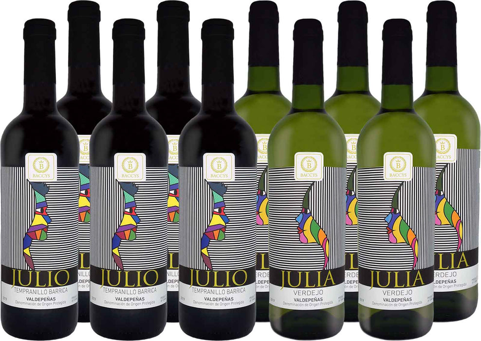 BACCYS Spanischer Wein - DUO SET - 5x JULIA & 5x JULIO