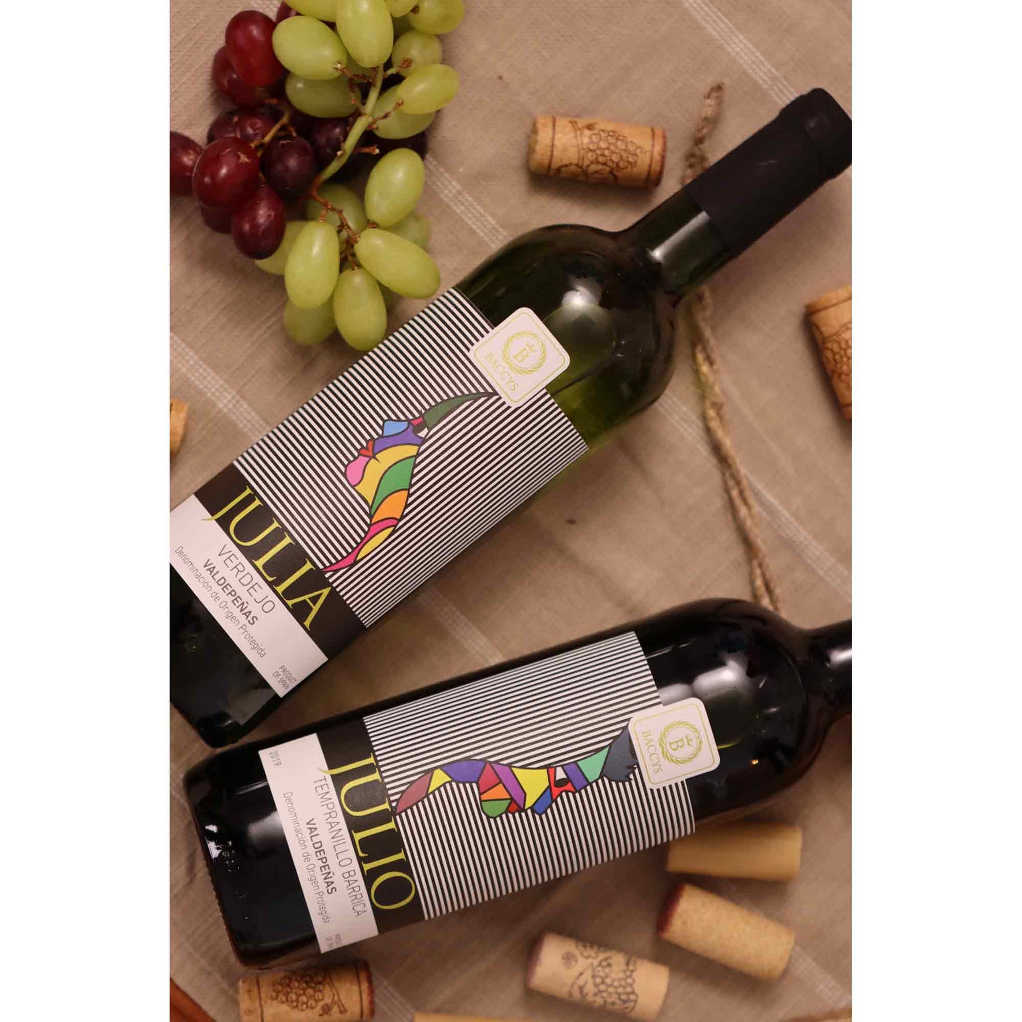 Spanischer Wein Jerez 6 Buchstaben BACCYS Spanischer Wein - DUO SET - 5x JULIA & 5x JULIO — foodfans