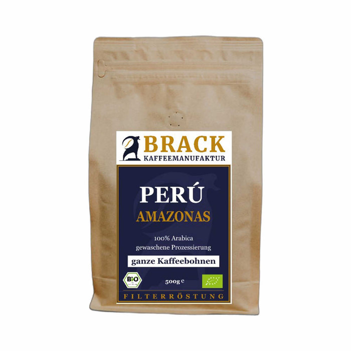 BRACK Bio-Kaffee Filter Peru, ganze Bohne, 500g