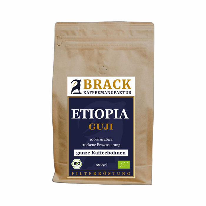 BRACK Bio-Kaffee Filter Äthiopien Guji, ganze Bohne, 500g