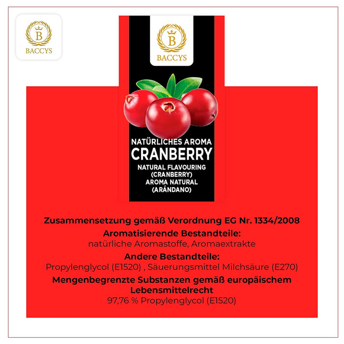 BACCYS Natürliches Aroma - Cranberry