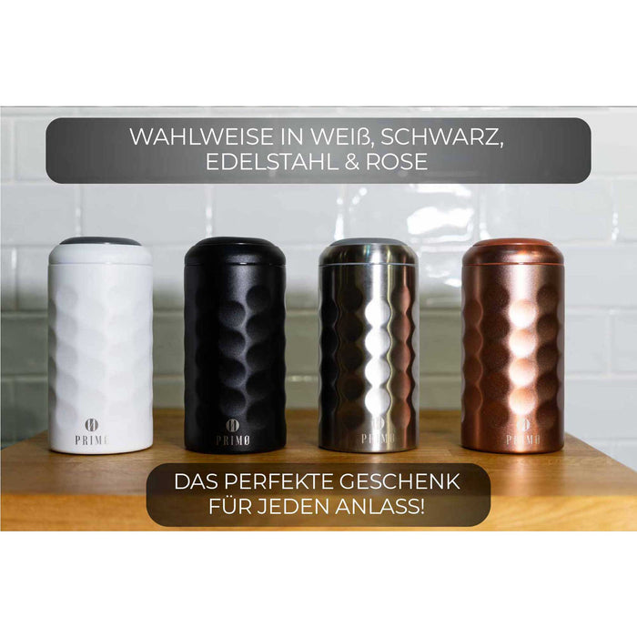 PRIMØ GERMANY Wein- & Sektkühler mit Deckel aus Edelstahl - weiss
